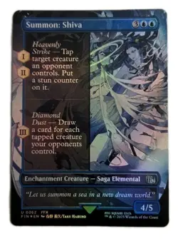 Final Fantasy MTG - Summon: Shiva Borderless - U 0362 Foil Magic - Image 1