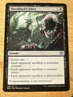 Sheoldred's Edict ~ Phyrexia: All Will Be One [ NearMint ] [ Magic MTG ] - Image 1