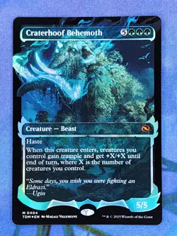 1x FOIL SHOWCASE Craterhoof Behemoth, NM, TDM, Magic: the Gathering, MtG - Image 1