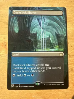 Darkslick Shores (Borderless) x1 NM - Phyrexia: All Will Be One - Magic MtG - Image 1