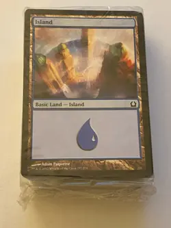 Magic the Gathering MTG Return to Ravnica Lands Pack Sealed - Island #257 on top - Image 1