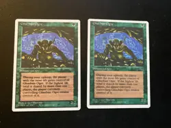 2x Ghazban Ogre MTG Chronicles Magic The Gathering - One has Smudged Misprint MP - Image 1