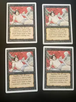 4x MTG Magic The Gathering Sacrifice Revised NM/LP - Image 1