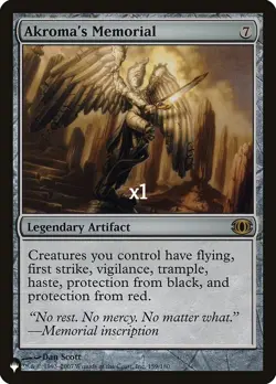 MTG The List PLIST Akroma's Memorial NM - Image 1