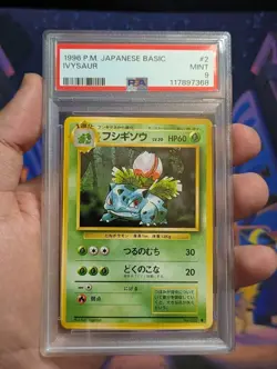 PSA 9 Ivysaur Base Set Japanese Pokemon Card - Image 1