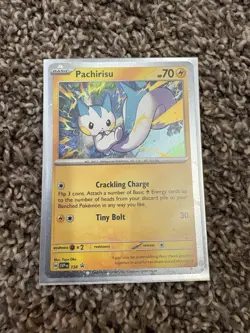💥 Pachirisu | SVP158 | Black Star Promo Holo | Pokemon Surging Sparks 2024 - Image 1