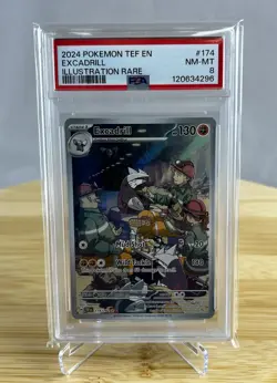 Excadrill 174/162 PSA 8 Illustration Rare 2024 Pokemon Temporal Forces - Image 1
