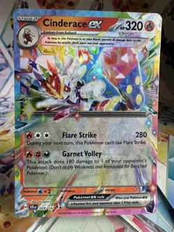 Cinderace EX - Pokemon Stellar Crown 028/142 - NM Near Mint - Double Rare Card - Image 1