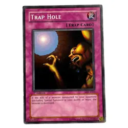 Yugioh CCG Collectable 1996 Konami Trap Hole - Image 1
