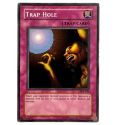 Yugioh CCG Collectable 1996 Konami Trap Hole - Image 1