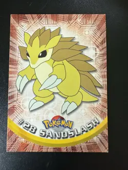 #28 Sandslash - Pokemon Topps Card - Black Logo - Image 1