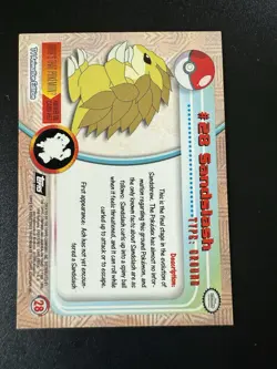 #28 Sandslash - Pokemon Topps Card - Black Logo - Image 2