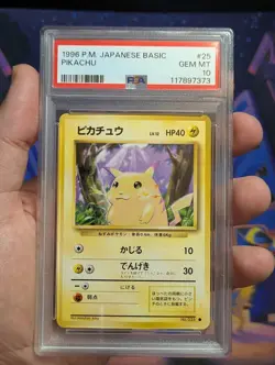 PSA 10 Pikachu Base Set Japanese Pokemon Card - Image 1