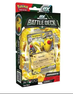 Pokemon TCG EX Battle Deck Bundle Ready-to-Play 60-Card Deck Ampharos Lucario - Image 2