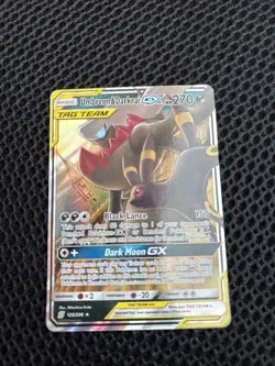Pokemon TCG Umbreon & Darkrai GX Card Unified Minds Ultra Rare 125/236 - Image 1