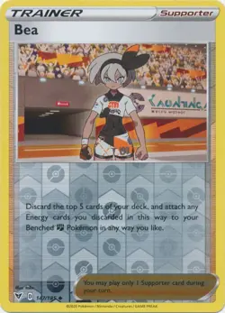 Bea 147/185 Reverse Holo Vivid Voltage Pokemon Card NM - Image 1