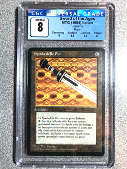 mtg Italian Legends SWORD OF THE AGES graded CGC NM/MINT 8 reserved list Rare - Image 1