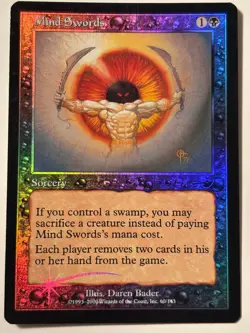 Magic the Gathering MTG Nemesis MIND SWORDS Foil LP - Image 1