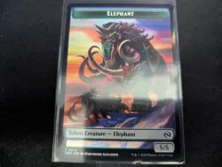 MTG Magic the Gathering Elephant / Treasure Token TDM! - Image 1