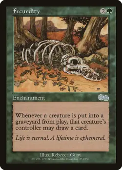 MTG - Fecundity - Urza's Saga - X1 - (LP) - - Image 1