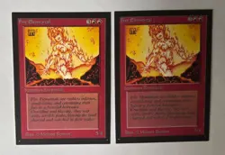 MTG 2X INTERNATIONAL / COLLECTORS' EDITION FIRE ELEMENTAL (IE / CE) LIKE BETA - Image 5