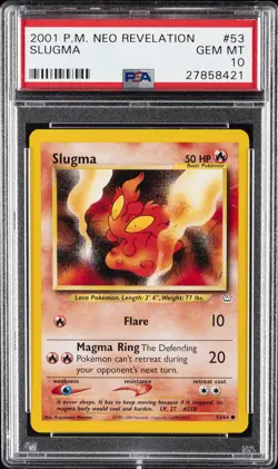 2001 POKEMON NEO REVELATION #53 SLUGMA PSA 10 - Image 1
