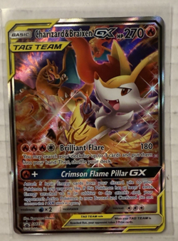 Charizard & Braixen GX SM230 Promo Pokemon Sun & Moon Tag Team - Image 1