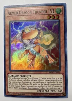 Yugioh! LP Armed Dragon Thunder LV3 - BLVO-EN004 - Super Rare - 1st Edition - Image 1