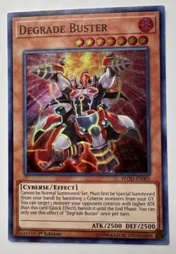 Degrade Buster FLOD-EN005 1st Edition Super Rare LP Yugioh - Image 1