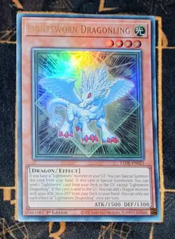 YUGIOH Lightsworn Dragonling (LEDE-EN023) Ultra Rare 1st Edition Near Mint - Image 1