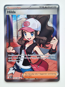 Hilda 164/086 Full Art Trainer Holo White Flare Pokemon Card - Pack Fresh - Image 1