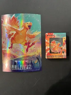 MTG Final Fantasy Chocobo Racing Pin And Foil Poster - Image 1