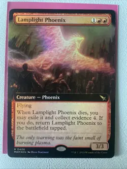 MTG Lamplight Phoenix Extended Art Foil ** Murders at Karlov Manor ** English - Image 1