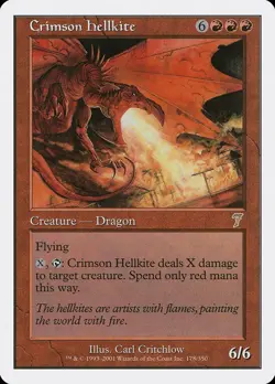 MTG - Crimson Hellkite - Seventh Edition - X1 - (LP) - - Image 1