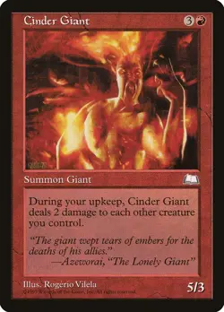MTG - Cinder Giant - Weatherlight - X1 - (LP) - - Image 1