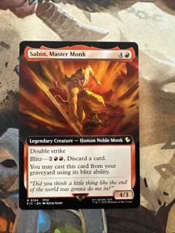 Sabin Master Monk FOIL EXTENDED #154 Final Fantasy Commander MTG Magic - Image 1