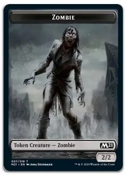 Zombie Token #7 (NM) Core Set 2021 M21 Magic MTG - Image 1