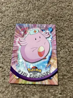 #113 Chansey - Pokemon Topps Card - Blue Logo - Image 1