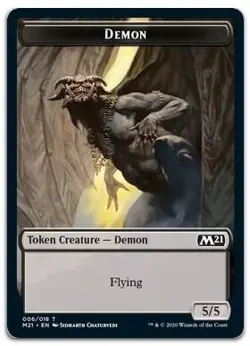 Demon Token #6 (NM) Core Set 2021 M21 Magic MTG - Image 1