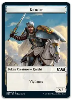 Knight Token #4 (NM) Core Set 2021 M21 Magic MTG - Image 1