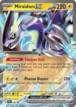 Miraidon ex SVP028 Scarlet & Violet Promos Black Star Pokemon Pack Fresh MINT - Image 1