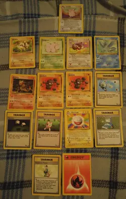 Pokemon TCG Lot Of 15 Cards, Including Articuno and Holo Clefable 1999 WOTC - Image 1