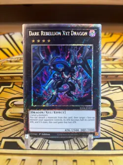 Yugioh Finsterer Rebellions XYZ Drache Platinum Secret Rare RA04-EN237 - Image 1