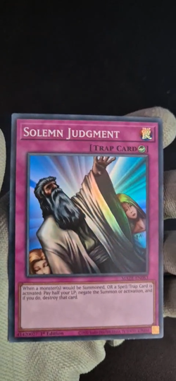 Solemn Judgment - Super Rare 1st Edition MAZE-EN063 - NM - YuGiOh - Image 2