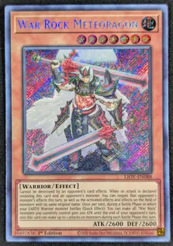War Rock Meteoragon 2020 1st Edition Secret Rare Holo Yugioh Card LIOV-EN088 NM - Image 1
