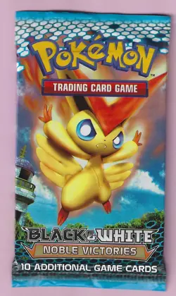 Pokemon "Noble Victories" 10-Card Sealed Booster Pack (Victini) X1 - Image 1