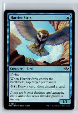 FOIL Harrier Strix Outlaws of Thunder Junction - MTG Magic the Gathering Card - Image 1