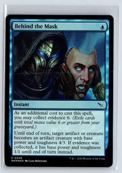 FOIL Behind the Mask Murders at Karlov Manor - MTG Magic the Gathering Card - Image 1