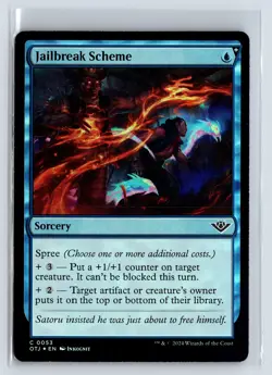 FOIL Jailbreak Scheme Outlaws of Thunder Junction - MTG Magic the Gathering Card - Image 1