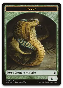 Snake Token #9 (LP) Khans of Tarkir KTK Magic MTG - Image 1